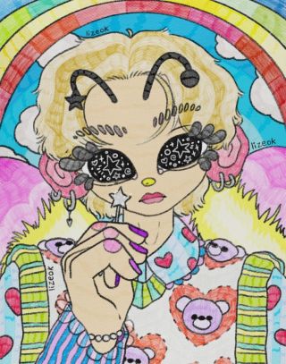 Раскраска в стиле инди кид