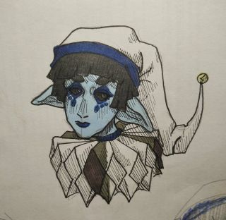 Пьеро рисунок карандашом