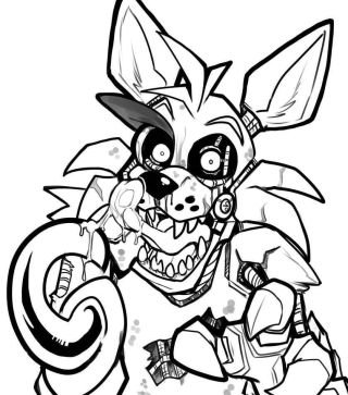 Сломанный фокси раскраска