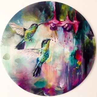 Рисунки на круглом холсте