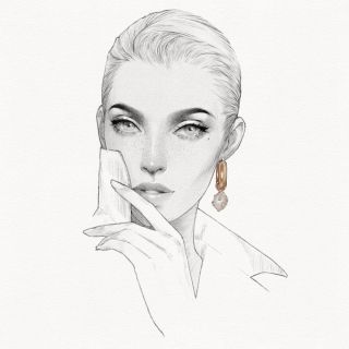 Эскиз лица человека