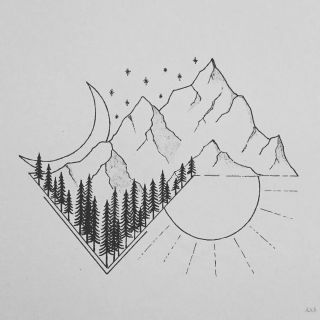 Рисунок горы детский