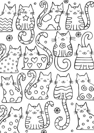 Котик раскраска для детей