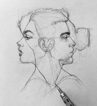 Профиль рисунок карандашом