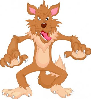 Голодный волк рисунок