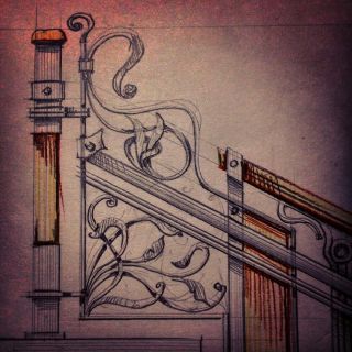 Эскиз крыльца к дому