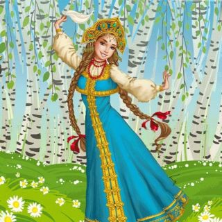 Красный сарафан рисунок