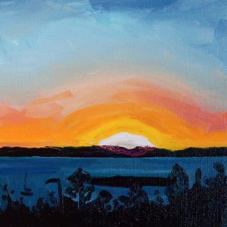 Закат рисунок для детей