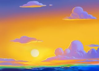 Детский рисунок небо