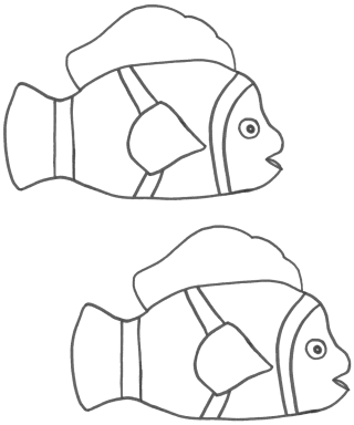 Рыба клоун раскраска
