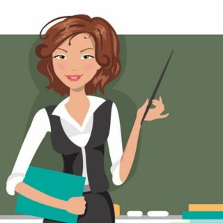 Рисунок учитель у доски