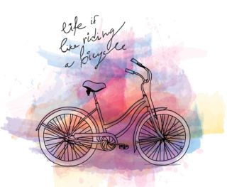 Велосипедист рисунок