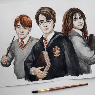 Гарри поттер рисунок легко