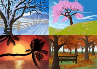 Рисунок четыре времени года