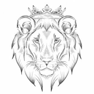 Лев простой рисунок