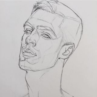Голова карандашом