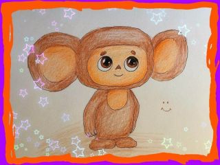 Чебурашка рисунок легкий