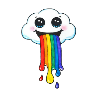 Милые радужные рисунки