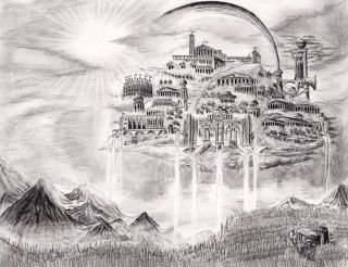 Град рисунок карандашом