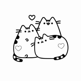 Раскраска кот на бургере