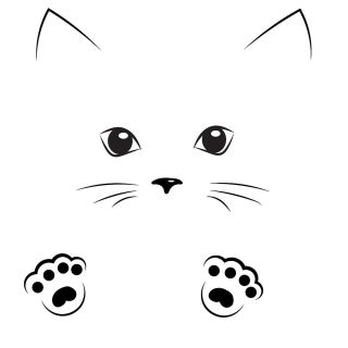 Морда кота рисунок простой