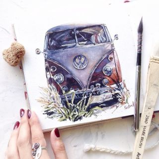 Рисунки черной краской