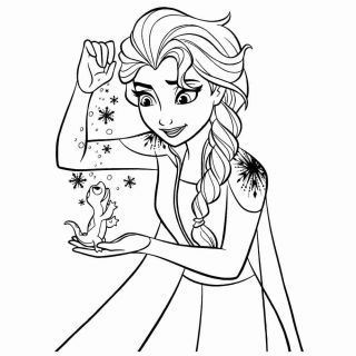 Эльза раскраска