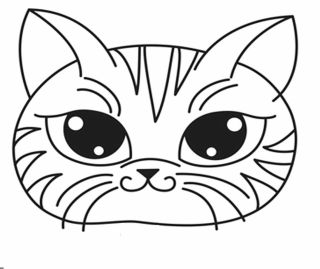 Морда кота раскраска