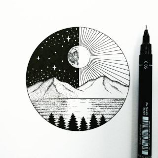 Космос графический рисунок