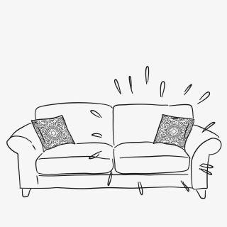 Диван раскраска