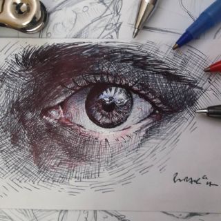 Страшные глаза рисунок