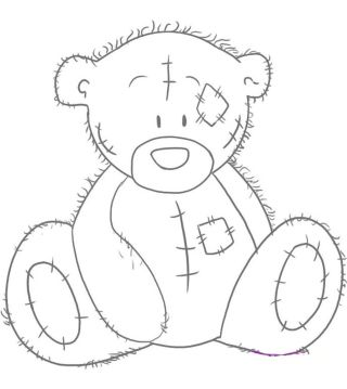 Простой рисунок мишки