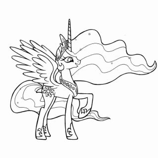 Селестия раскраска