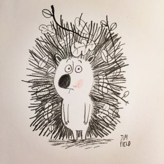 Нарисованный ежик