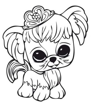 Милая собачка раскраска