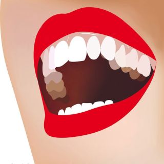 Улыбка с зубами рисунок