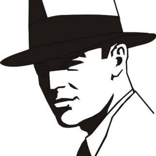 Мужчина в шляпе рисунок