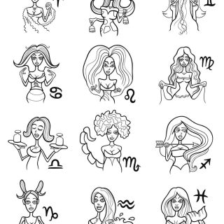 Нарисованные знаки зодиака