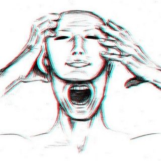 Рисунок кричащее лицо
