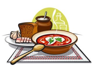 Тарелка с супом рисунок