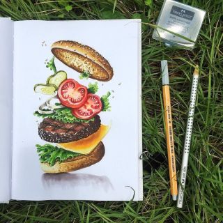 Рисунки для скетчбука еда