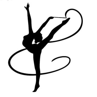 Гимнастка с лентой рисунок