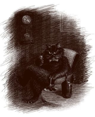 Кот бегемот иллюстрации
