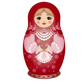 Детский рисунок матрешка