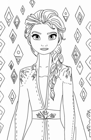 Эльза раскраска для детей