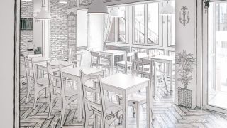 Кафе раскраска