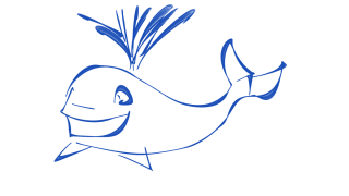 Кит легкий рисунок