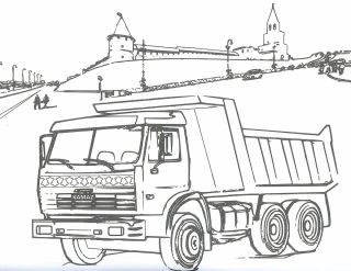 Камаз карандашом