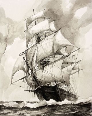 Бригантина рисунок
