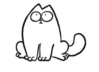 Котик рисунок легкий